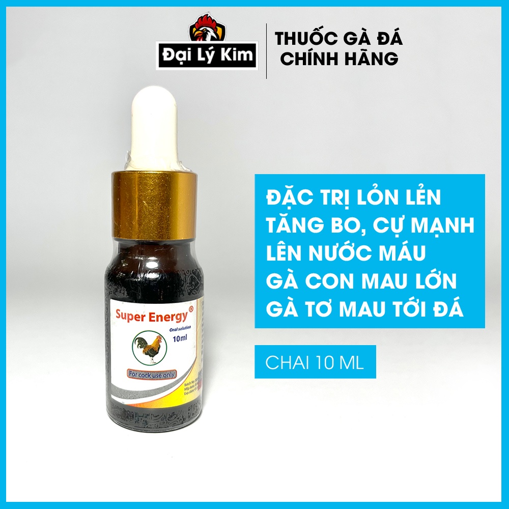 Dinh dưỡng nuôi gà đá, dành cho lỏn lẻn, cự yếu Super Energy, chai 10ml, nhập khẩu Thái Lan chính hãng