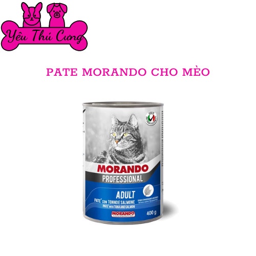 Pate cho mèo Morando, Pate cho tất cả các giống mèo lon 400gr nhiều vị-YÊU THÚ CƯNG