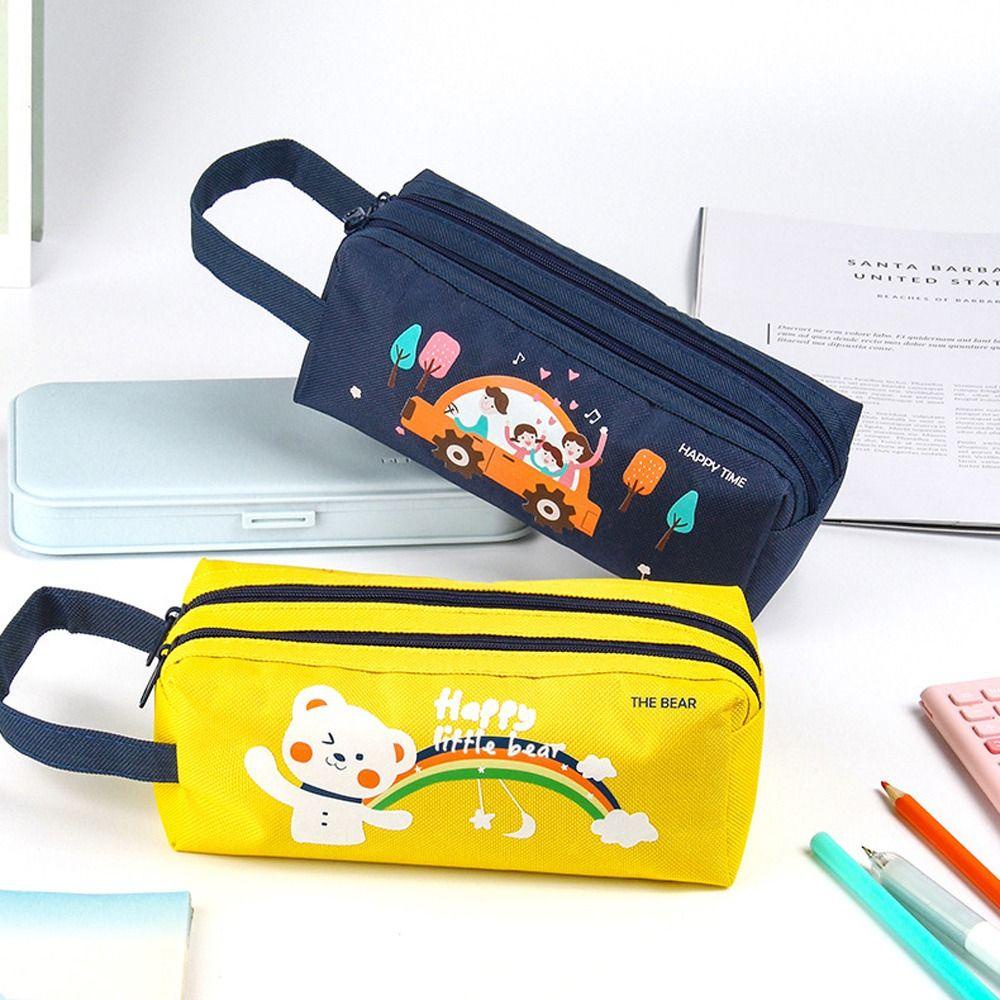 PEWANY Túi Đựng Bút Họa Tiết Đá Hoa Cương Hoạt Hình Sức Chứa Lớn