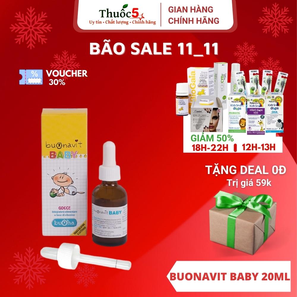 Buonavit Baby giảm biếng ăn, tăng đề kháng Vitamin tổng hợp nhỏ giọt Ý lọ