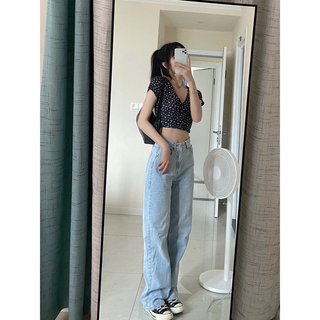 Áo Crop Top In Hoa Phong Cách Hàn Quốc Cho Nữ | BigBuy360 - bigbuy360.vn