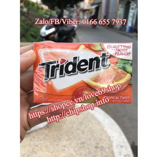 Kẹo cao su Trident Tropical Twist - Vị trái cây nhiệt đới