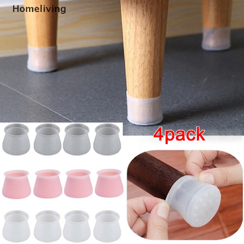 Bộ 4 Miếng Bọc Chân Bàn Ghế Bằng Silicone Chống Trượt Tiện Dụng