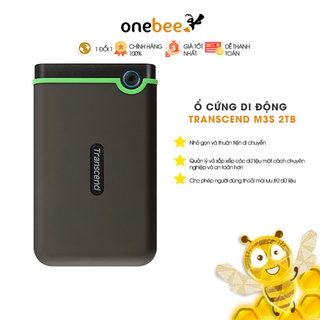 Ổ Cứng Di Động Transcend M3S 2TB Slim USB 3.0 TS2TSJ25M3S - Hàng Chính Hãng