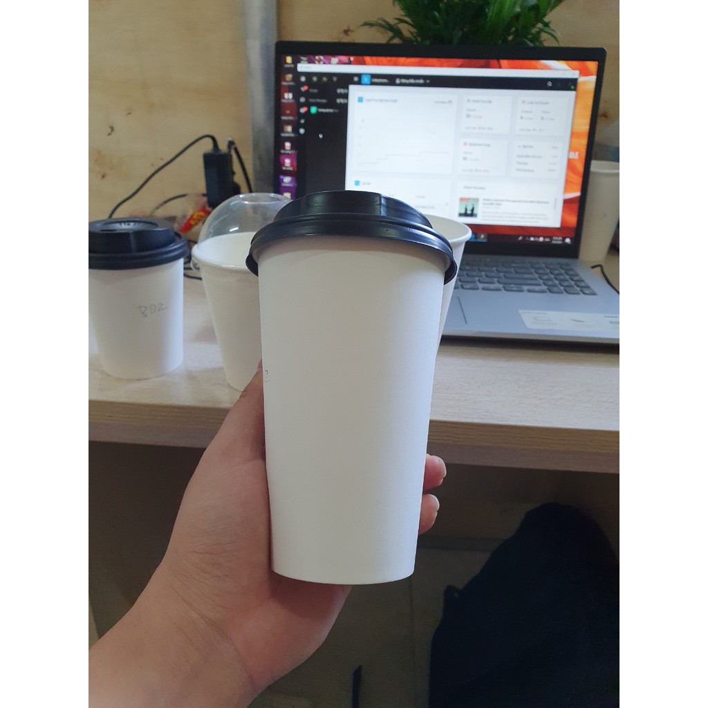 [SALE] - 50 cốc giấy có nắp loại 480ml - 16oz