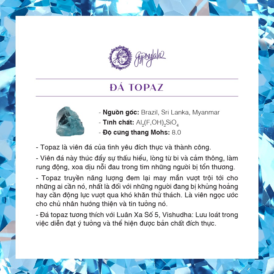 Bông Tai Đá Topaz London Thiên Nhiên Bạc 925 Mang Tình Yêu Hy Vọng SP001397 Gypsy.lala