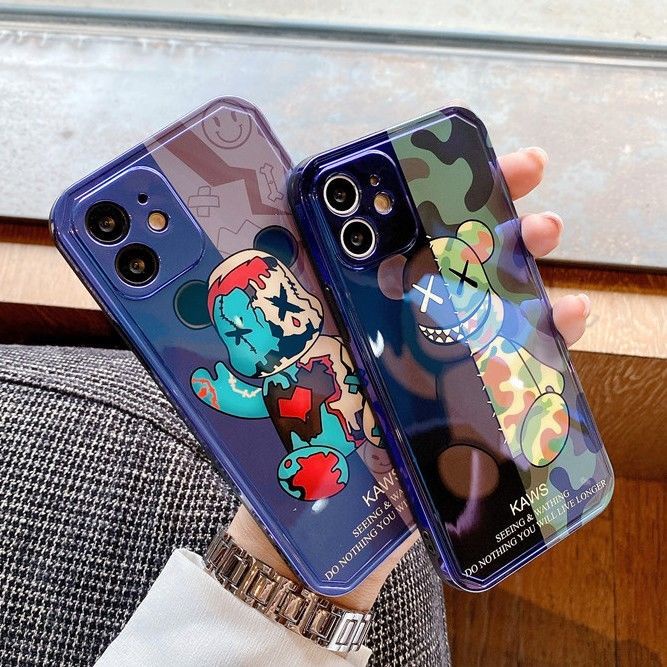 Ốp điện thoại hình gấu hoạt hình cho iPhone11 12promax 13 13Pro Dual Xs Xr XsMax 7 8P