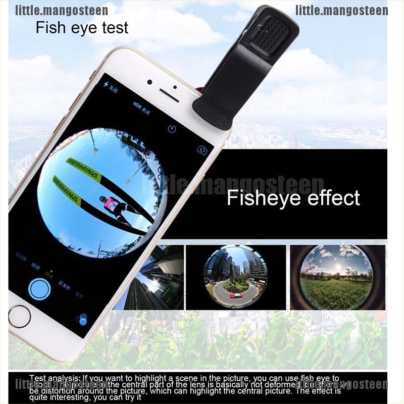 [Mango] Fish Eye Lenses Mobile Phone Camera Lens Kit Zoom Fisheye Wide Angle With Clip