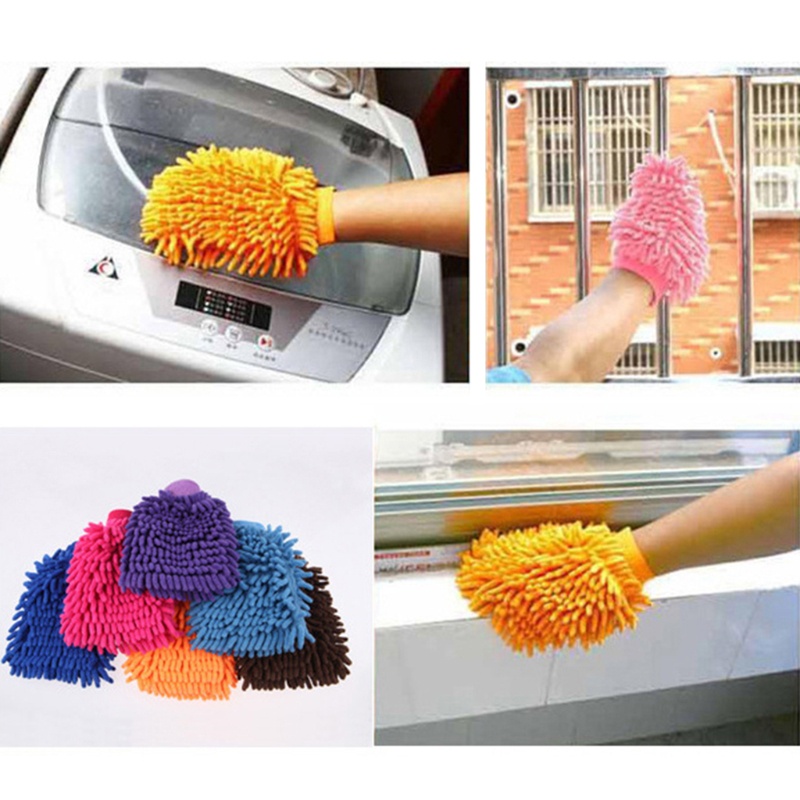 Aoto Găng Tay Mút Xốp Chenille Cỡ Lớn Lau Chùi Xe Hơi Nhanh Chóng Chống Trầy