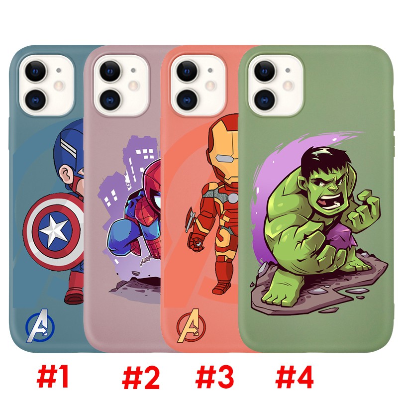 Ốp lưng silicone 1.5mm hình biệt đội Avengers cho iPhone XS XR XSMAX 6/6s 7/8 6plus/6Splus 7plus/8plus 11 11Pro 11ProMax | BigBuy360 - bigbuy360.vn