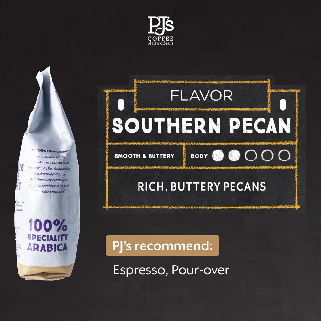 Cà Phê Arabica PJ’s Coffee Southern Pecan Rang Thêm Hương - 454g