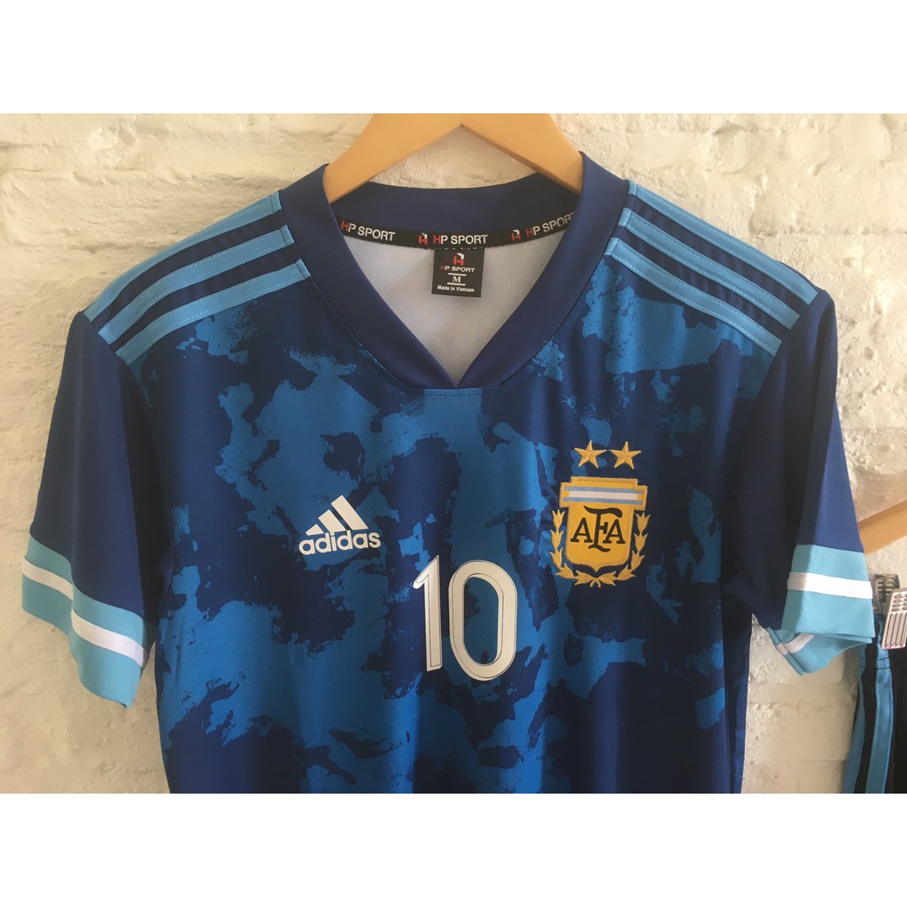 Bộ quần áo bóng đá Ngôi sao Messi argentina xanh sân khách | BigBuy360 - bigbuy360.vn