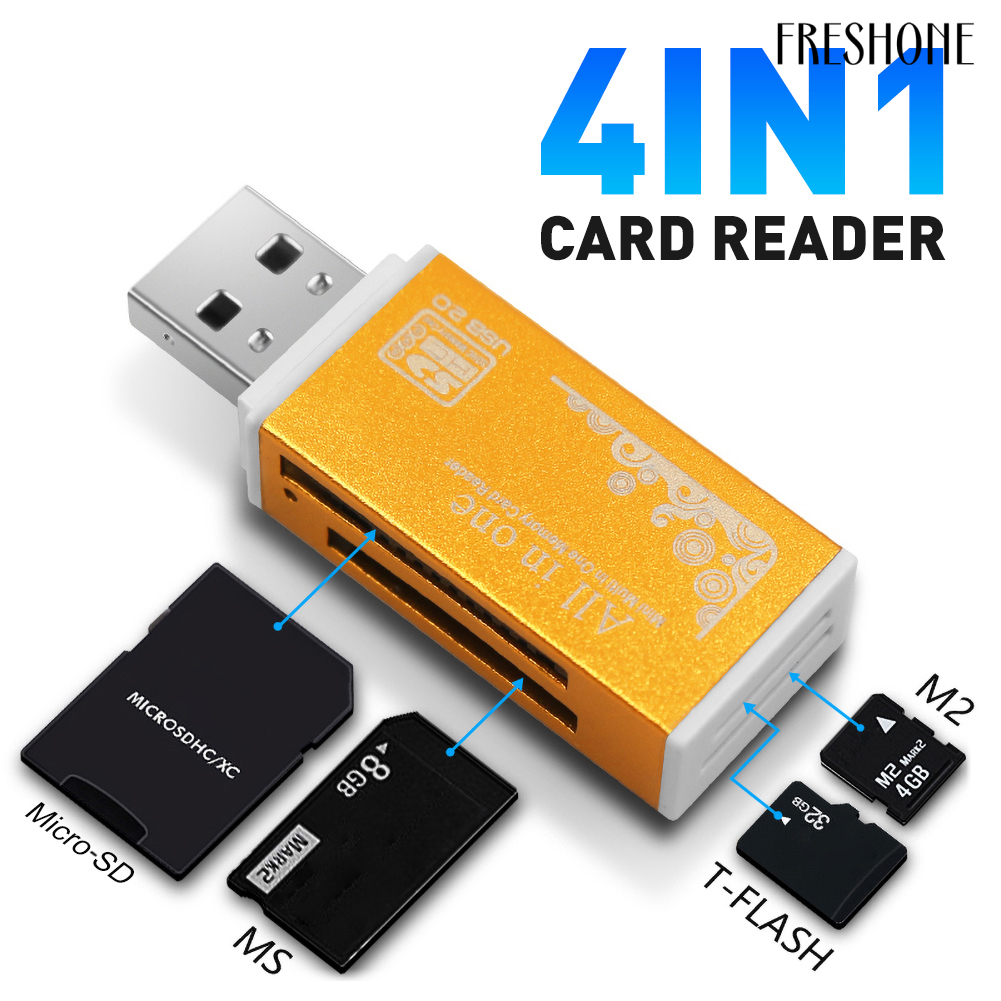 (Đang Bán) Bộ Thiết Bị Đọc Thẻ Nhớ 2.0 Micro-Sd / Tf / Ct / Ms / Sdhc / Mmc