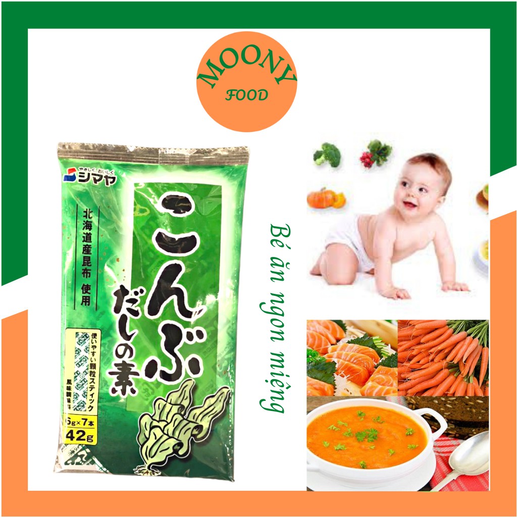 Hạt Nêm Ăn Dặm Rong Biển Nhật Conbu Dashi cho Bé Gói 56 G