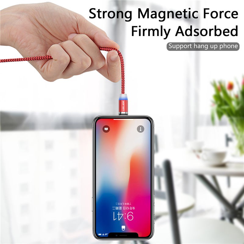 Cáp sạc nhanh nam châm 2M cho iPhone điện thoại Android