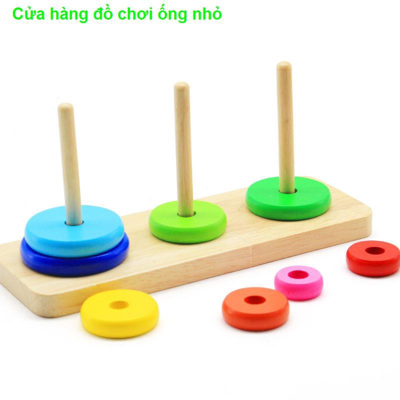 Tháp gỗ Hà Nội Trò chơi Xếp hình Trẻ em Đồ Màu sắc Tư duy logic Rèn luyện Mười tầng JengaBúp bê & Đồ chơi nhồi1