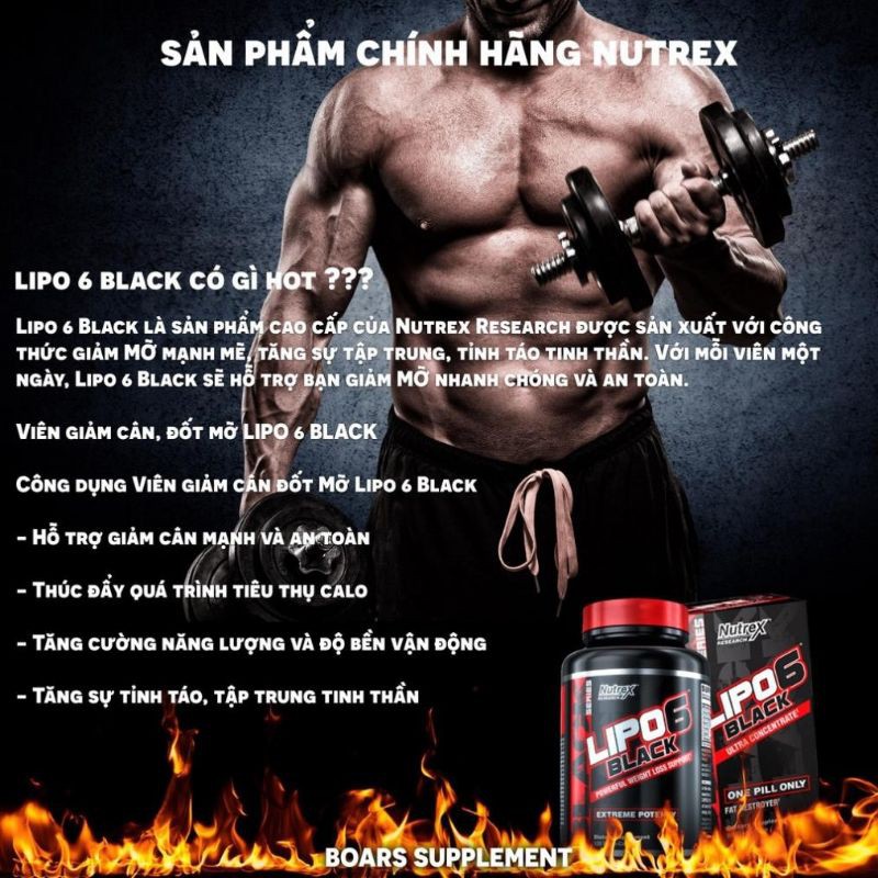 vui lòng kiểm tra sản phẩm trước khi nhận.
Viên uống đốt mỡ Nutrex Lipo Black 6 Ultra Concentrate 60 viên

