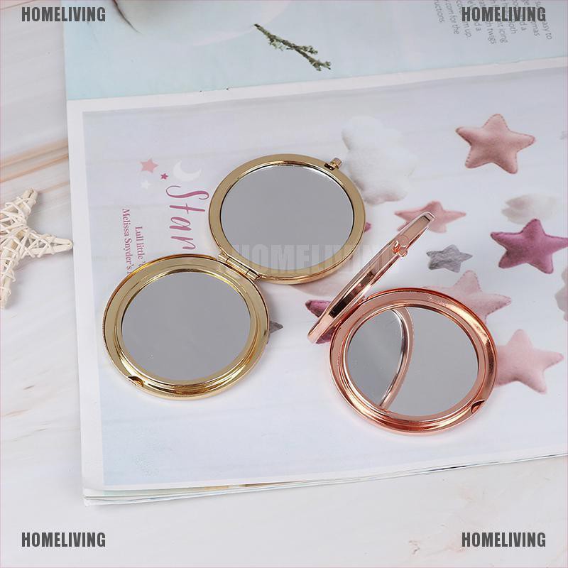 Gương Trang Điểm Gấp Gọn Bỏ Túi Bằng Hợp Kim Phong Cách Vintage