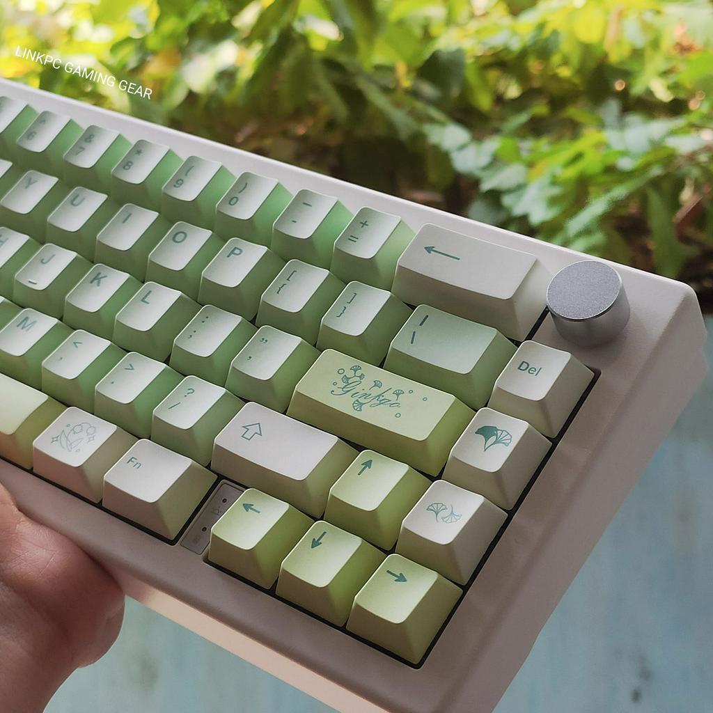 Bộ Keycap Xanh lá - Keycap Ginkgo 143 nút dùng cho bàn phím cơ - Nhựa PBT cherry profile