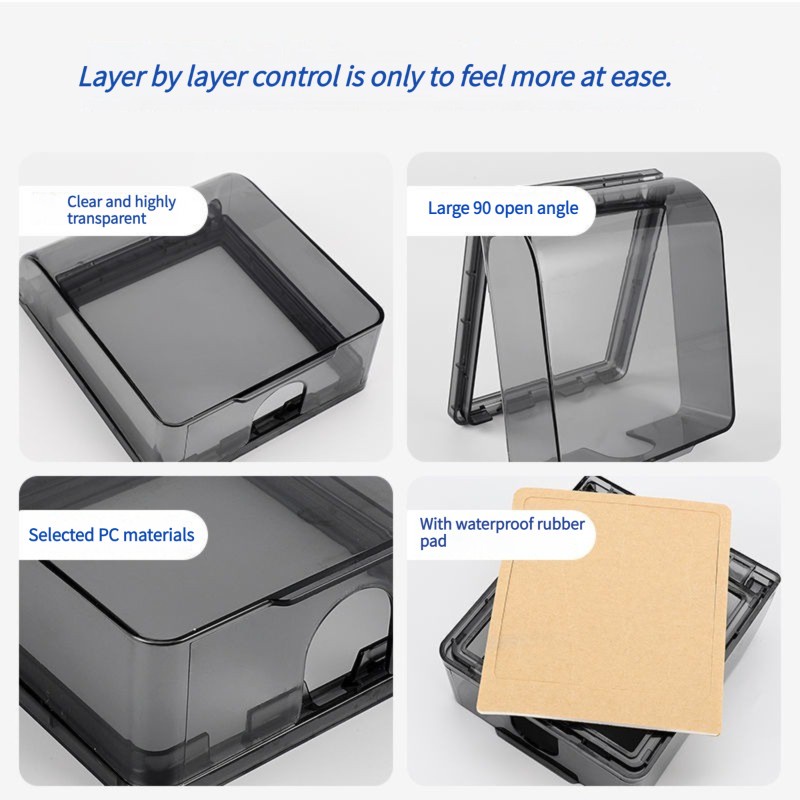 A-LIFE Hộp Đựng Bảo Vệ Ổ Cắm Điện Chống Thấm Nước Cho Nhà Tắm