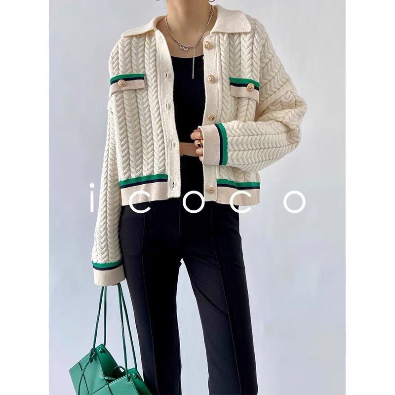 Áo cardigan polo túi vuông-jocasta