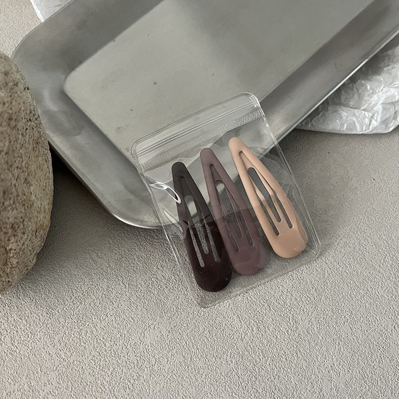 Set 3 Kẹp Tóc Màu Sắc Đơn Giản Thời Trang Cho Nữ