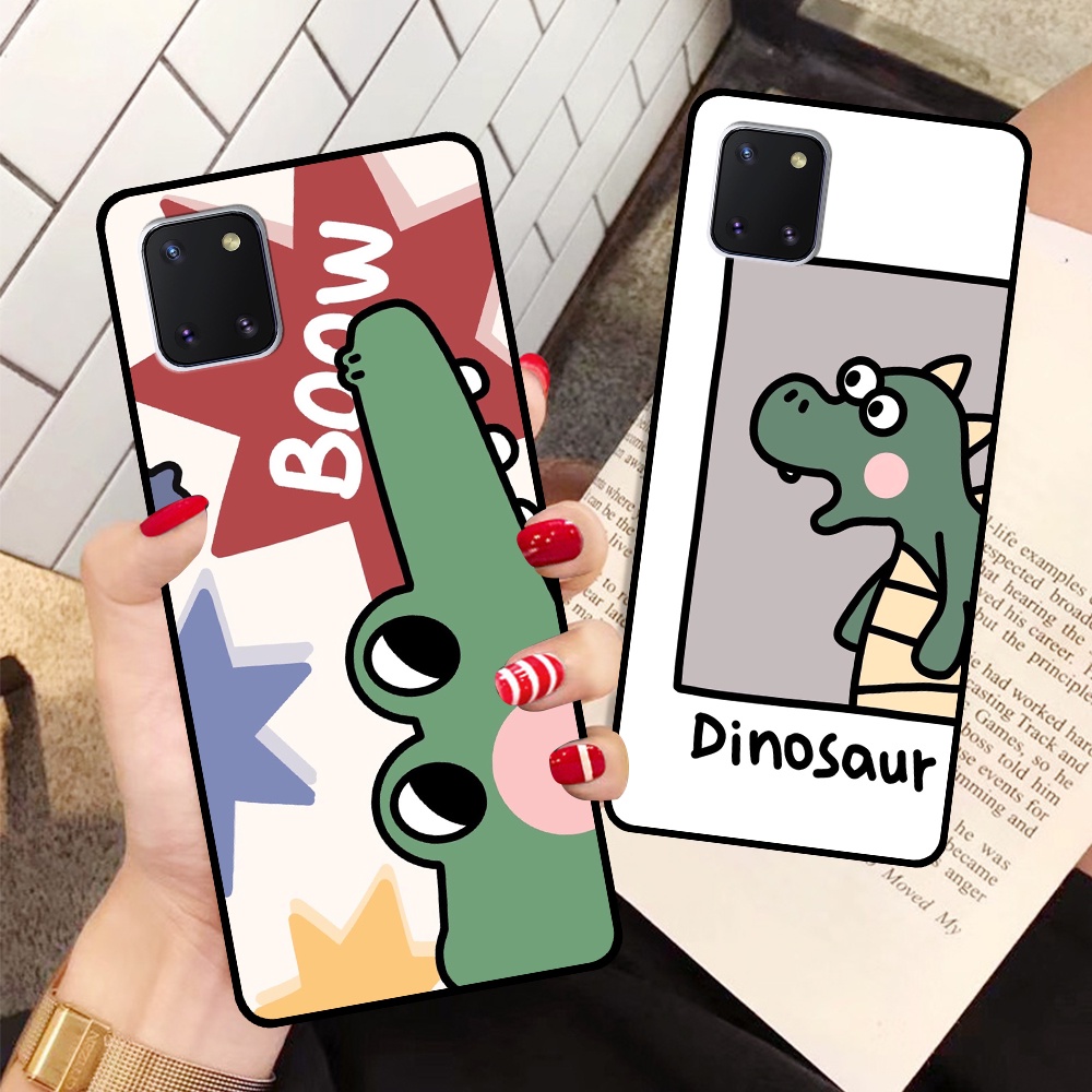Ốp lưng Samsung Note 10 Lite - S10 Lite in hình cá mập, khủng long dễ thương, cute (T01 - T06)