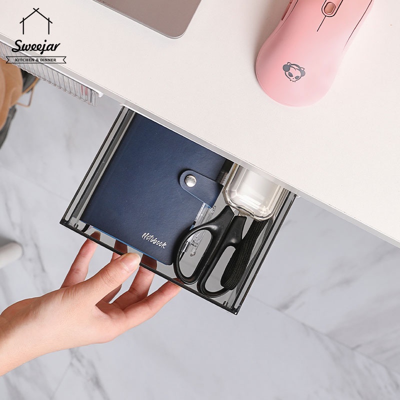 Sweejar Hộp ngăn kéo đựng đồ dùng để bàn chịu lực 5kg tiện dụng cho văn phòng