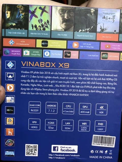 [VM] - Tivi box android Vinabox X9 kèm chuột không dây.