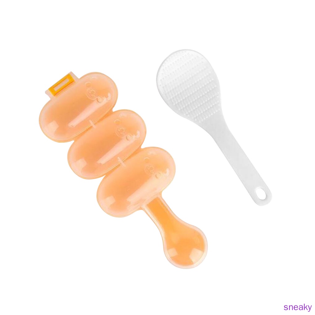 Khuôn Làm Cơm Cuộn 3 Ngăn Bằng Nhựa Chống Dính Diy