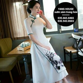 Sườn xám cách tân nữ mẫu mới