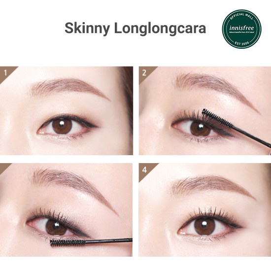 [Mã COSIF05 giảm 10% đơn 400K] Mascara siêu mảnh làm dài mi innisfree Skinny Longlongcara 3.5g