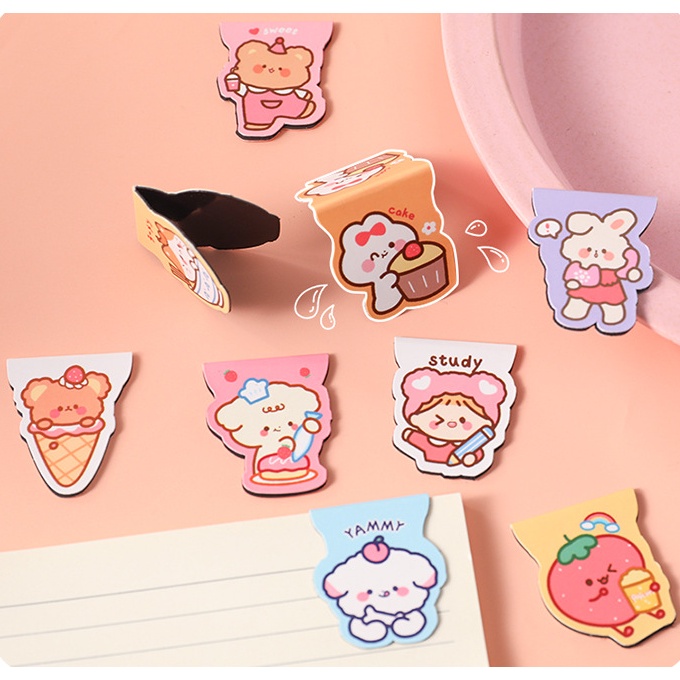 Miếng cài bookmark nam châm đánh dấu trang sách vở cute làm quà tặng giá rẻ