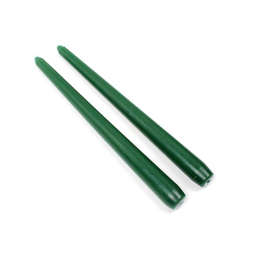 Túi 2 cây nến thơm taper Quang Minh Candle NQM2387 25 cm (Xanh rêu đậm)