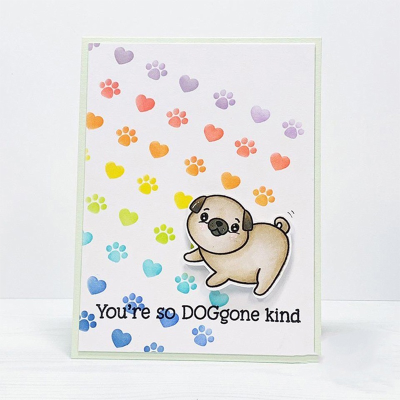 Khuôn Cắt Giấy Silicon Trong Suốt Hình Chú Chó Blala