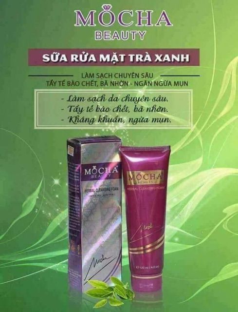 Sữa rửa mặt trà xanh Mocha chính hãng