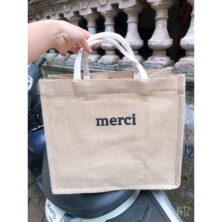 Túi cói Merci size to