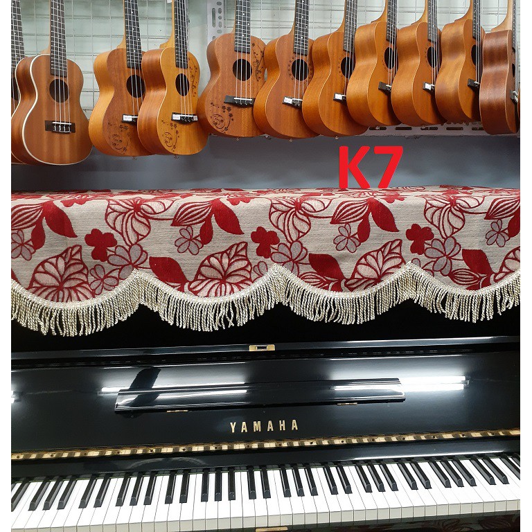 Khăn phủ đàn piano upright gấm dạ siêu đẹp nhiều màu