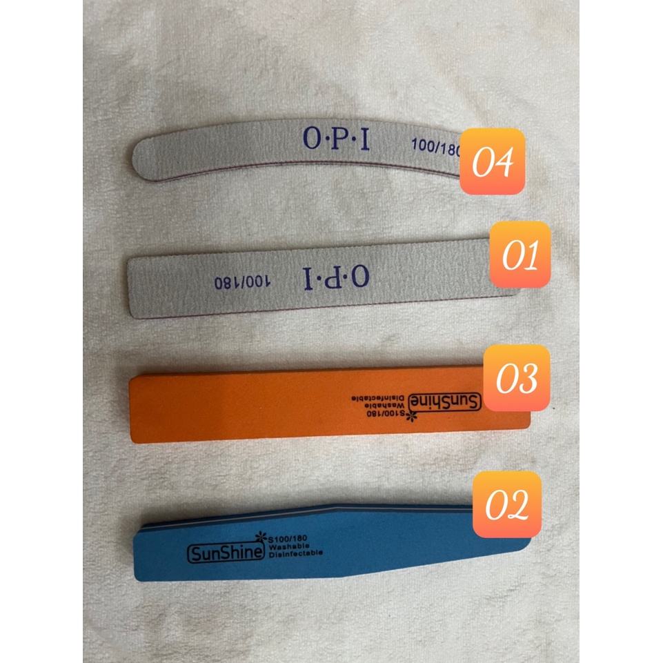 Dũa móng tay OPI nhiều hình dáng mẫu mã  ( 1 chiếc )- dùng đẻ dũa móng hoặc phá gel đều  được  -chất nhám sịn sài bền