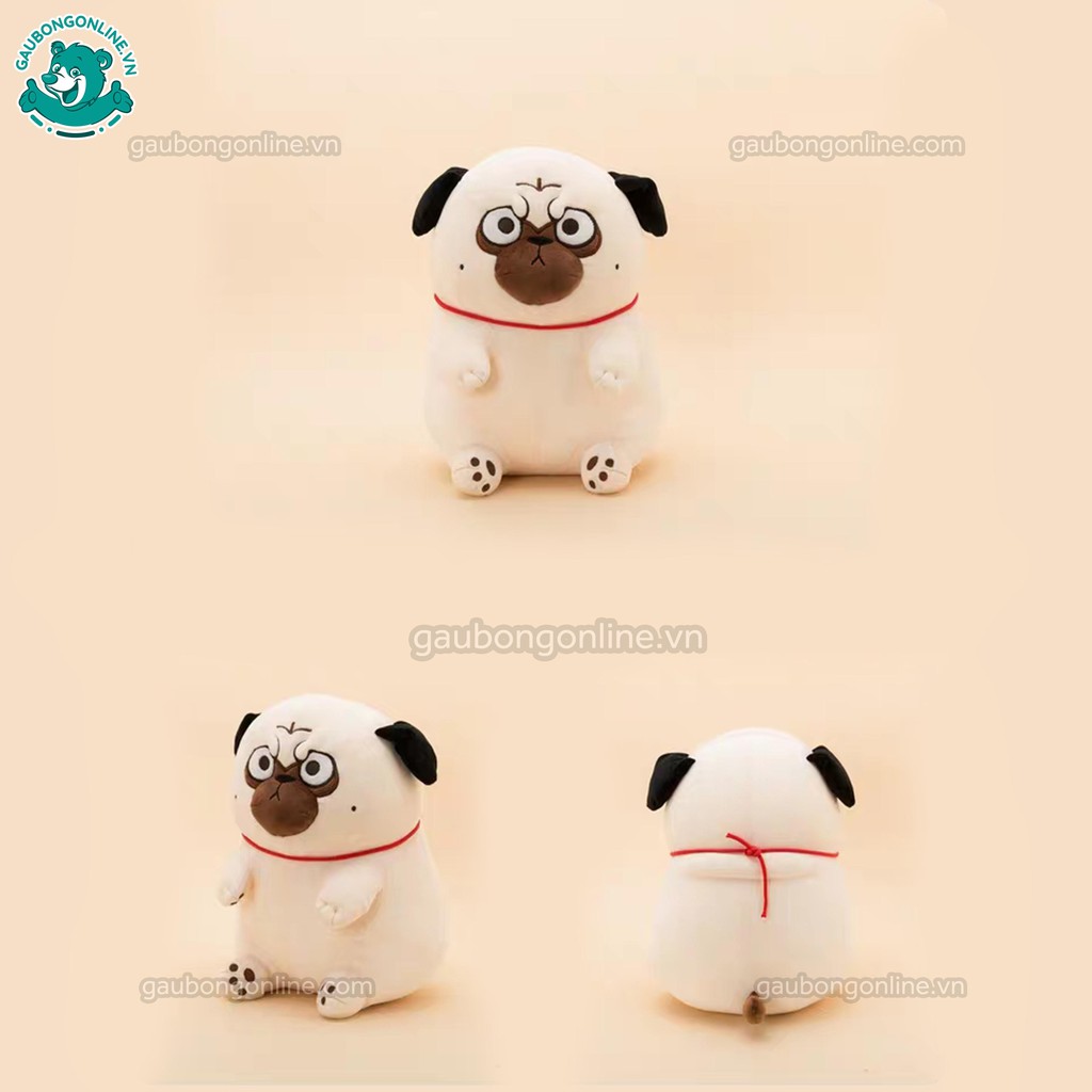 GÂU BÔNG CHÓ CÁCH CÁCH MÀU KEM SIÊU NGẦU CHẤT NHUNG MỀM MỊN KÍCH THƯỚC 20CM