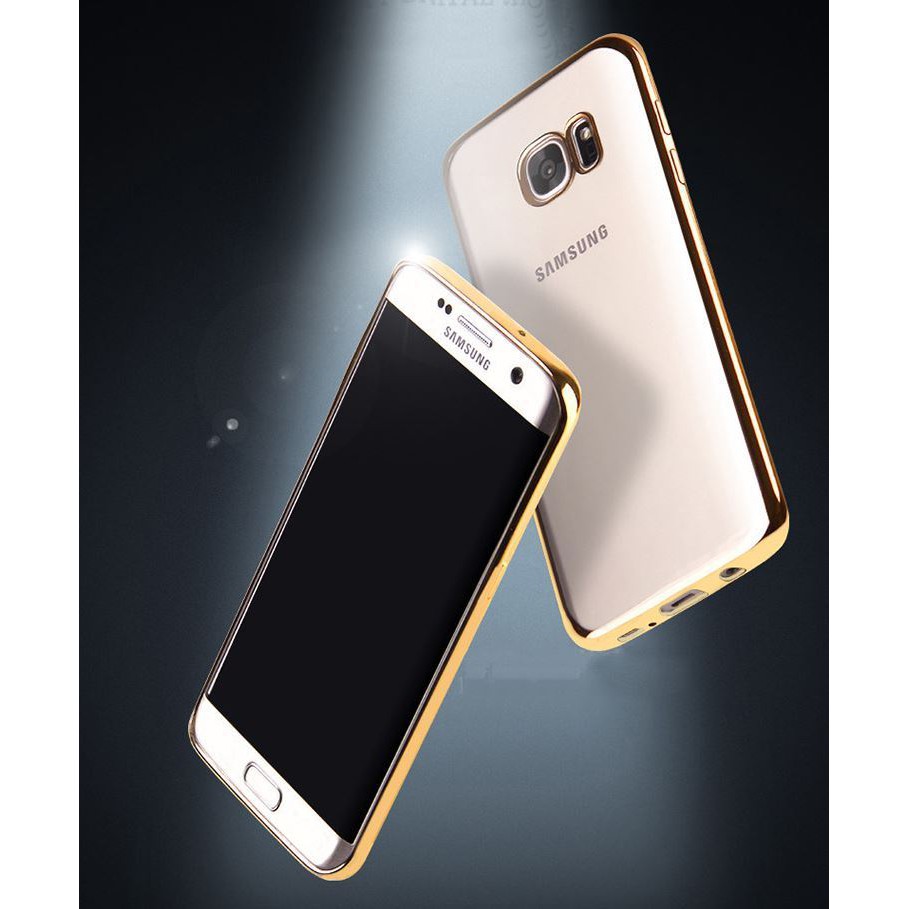 [Hàng mới về] Ốp lưng dẻo trong viền màu SamSung Galaxy S7 Edge chính hãng i-Smile