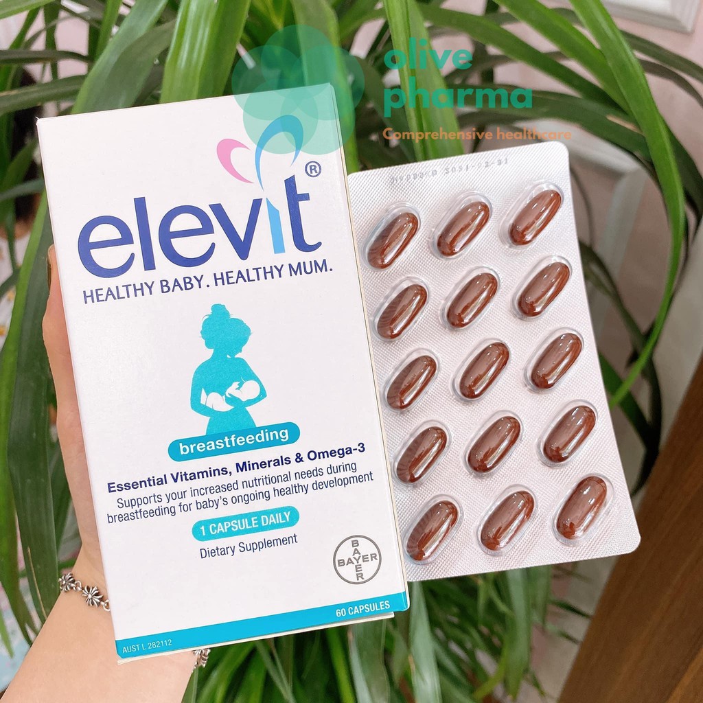 Vitamin tổng hợp ELEVIT BÚ Breastfeeding (ÚC) 60 VIÊN ( mẫu mới) - ELEVIT Sau Sinh Cho Con Bú BREASTFEEDING