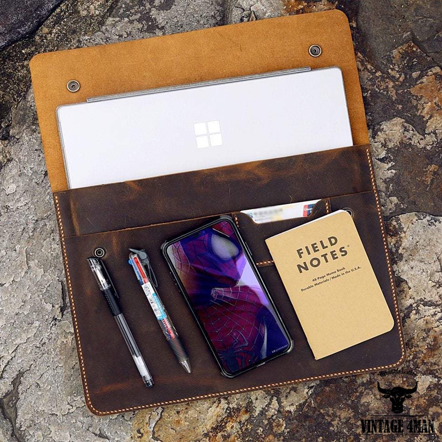 Túi Da Đựng Laptop, Máy Tính Bảng, tệp A4 / Da thật M9