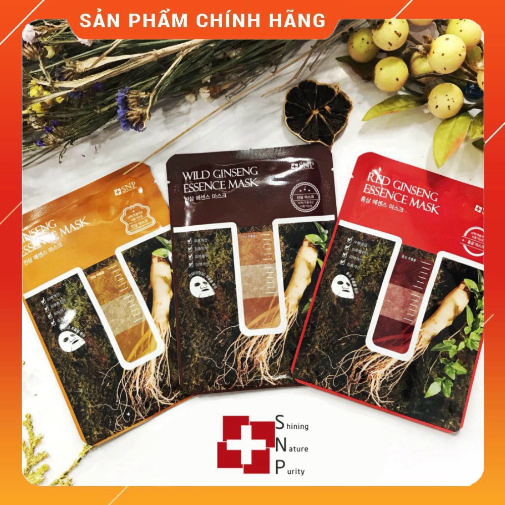 Mặt nạ SNP Dưỡng Ngăn Ngừa Lão Hóa Tinh Chất Sâm Núi WILD GINSENG ESSENCE MASK - 25ml