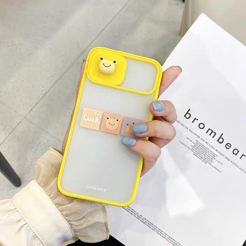 Ốp lưng iphone trượt camera  Edge Lucky Frog 6/6s/6plus/6splus/ 7plus/ 8plus /x /xs /xs max/11 /11promax Dino case dt09