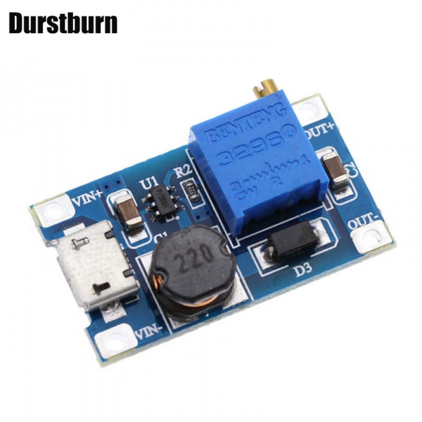 Mô Đun Tăng Áp MT3608 DC-DC 2A Cổng MICRO USB 2V-24V Sang 5V 9V 12V 28V