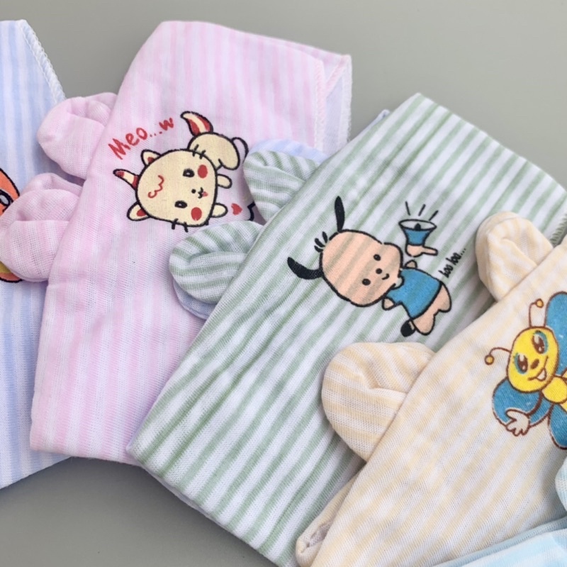 Che thóp sơ sinh vải cotton hình tai thỏ đáng yêu Bunakids PK42