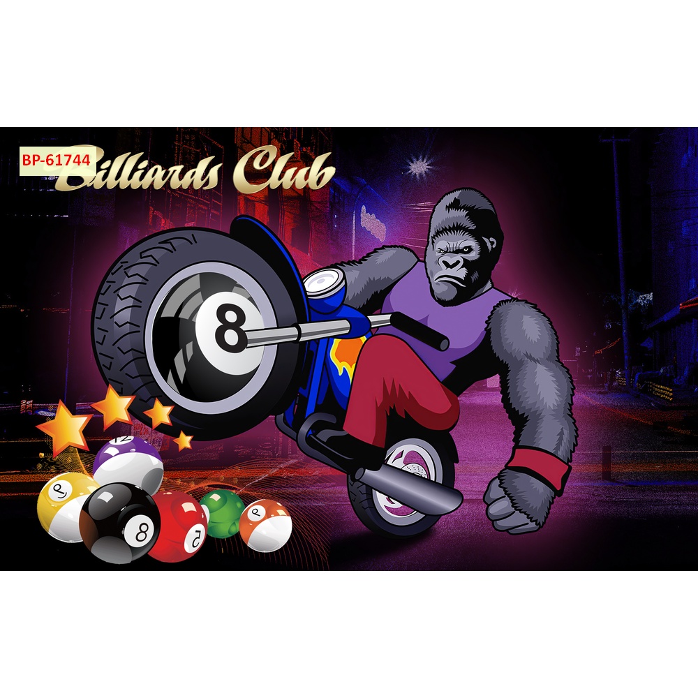 Tranh dán tường club bida 3D tặng kèm keo dán tường