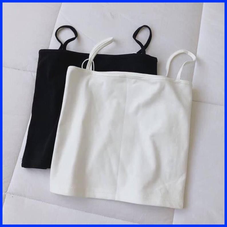 Áo 2 dây cotton Crop Body ( Áo tầm dưới rúm) [ẢNH THẬT]
