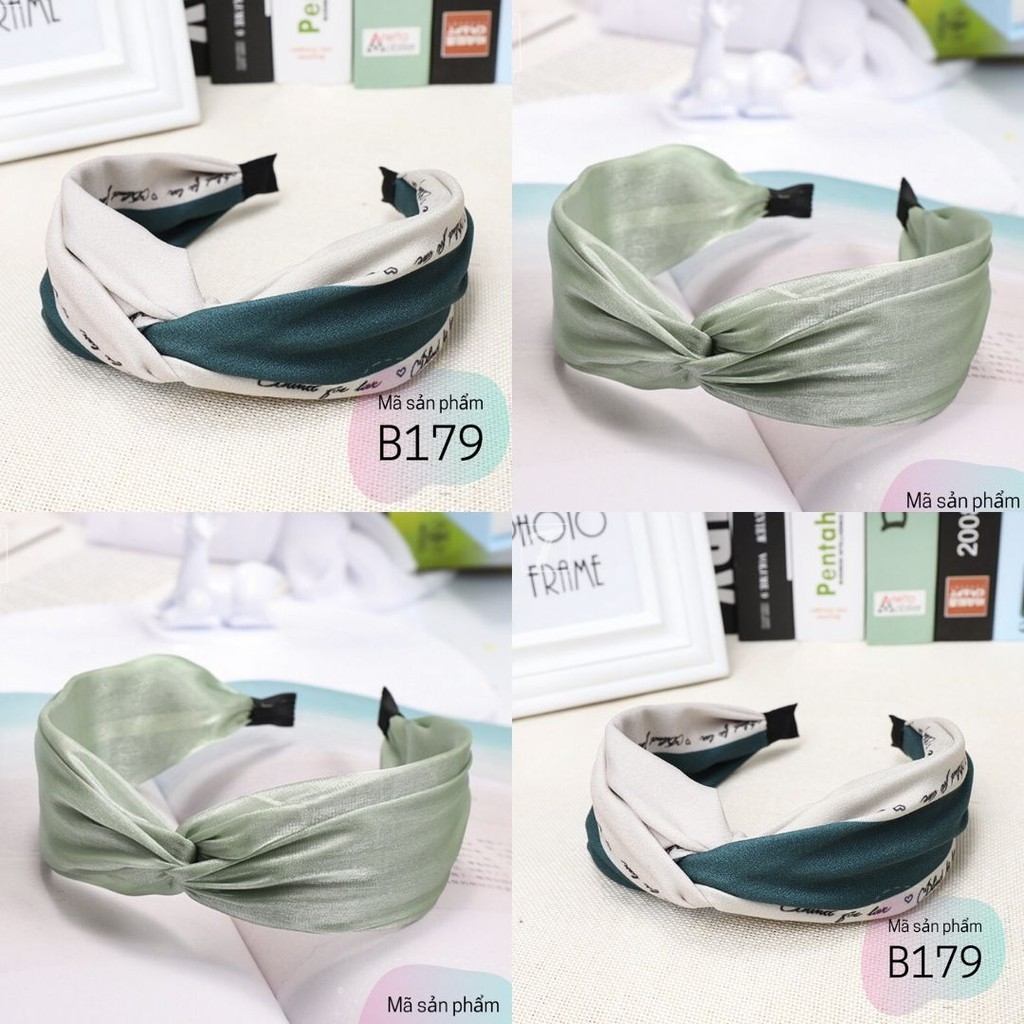 Băng đô xanh lá cây to bản thương hiệu Tone Shop